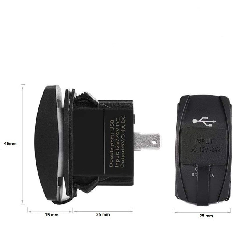 USB Charger Rocker Style 4.8A - Affipadaf