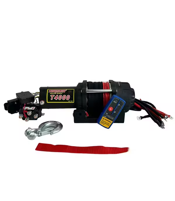 Tungsten 4000lbs Winch, Synthetic Cable + Cut off - Opposite Lock / Tough Dog