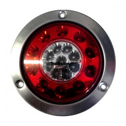 LED Tail Light Combo Round metal flange