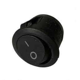 Round Rocker Switch SPST Black