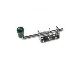 Spring Loaded Bolt Lock - 140mm Bolt - 63mm Bracket - Green handle