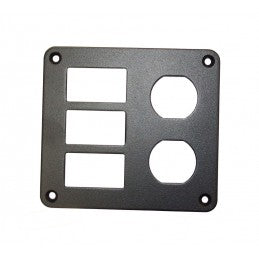 Switch and Round Socket Panel - Alu