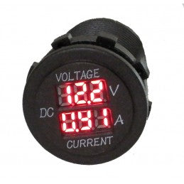 Volt and Amp Meter Round - 10 Amp - 5-30 Volt DC